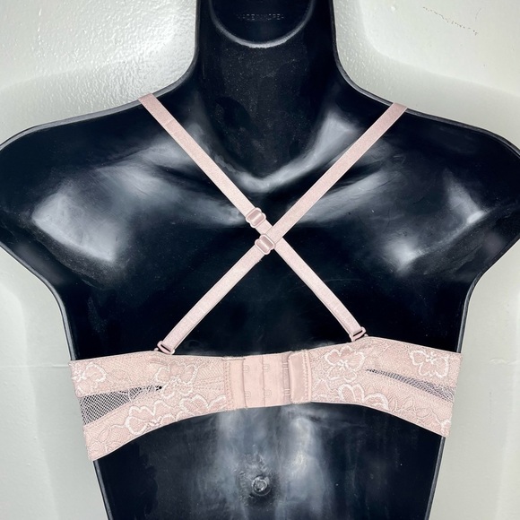 NWT MAIDENFORM 34B WEAR MULTI 5 WAYS UNDERWIRE NUDE SUPPORT PUSH UP CLEAVAGE BRA - Picture 11 of 16